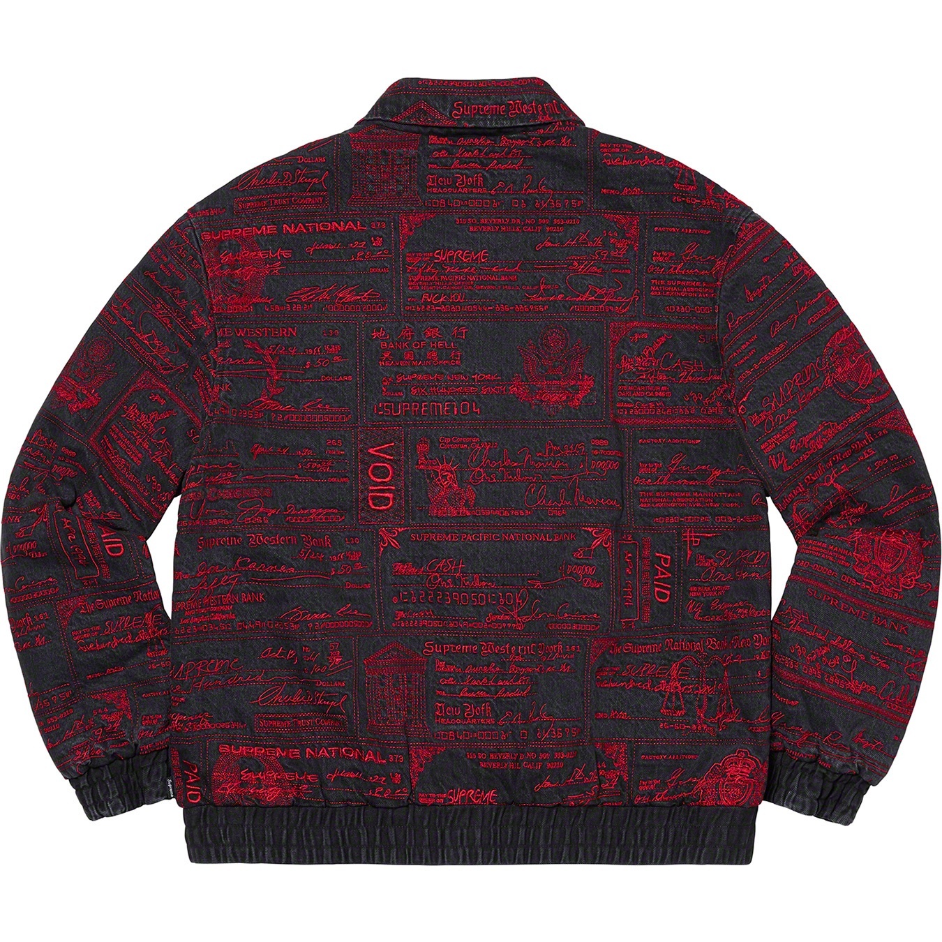Checks Embroidered Denim Jacket view 5